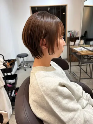 ショート ブリーチカラー🤍 髪質改善🌟のヘアスタイル