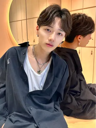 メンズ ブリーチなしW🎀 髪質改善／はのんのヘアスタイル