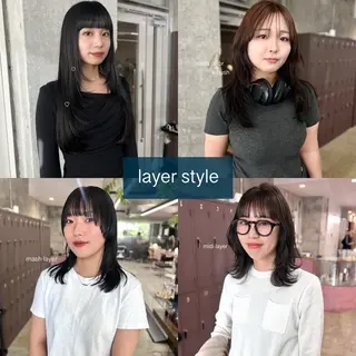 セミロング カラー 水野 雪 /パーマ/暖色カラーのヘアスタイル