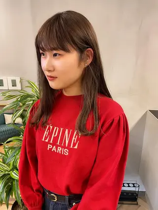 セミロング カラー パーマ tatsumi/ボブ ウルフ/レイヤーのヘアスタイル