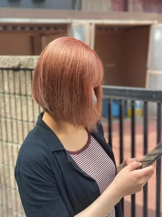 ショート カラー sunc所属・梅田l大人韓国ヘア レイヤー×艶カラーのヘアスタイル