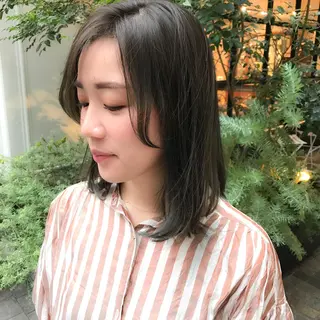 ミディアム LOMA🇰🇷 銀座クボタのヘアスタイル