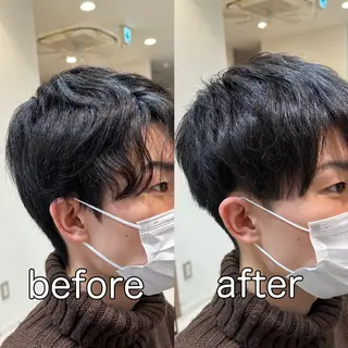 ショート 縮毛矯正 滝沢尚起のヘアスタイル