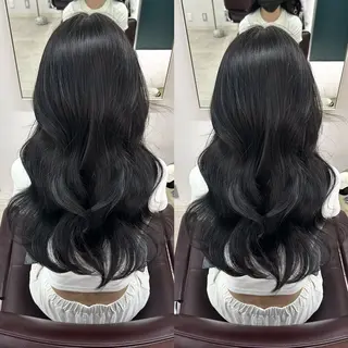 ミディアム カラー パーマ キッズ 透明感カラー×艶矯正 カット特化/さくらのヘアスタイル