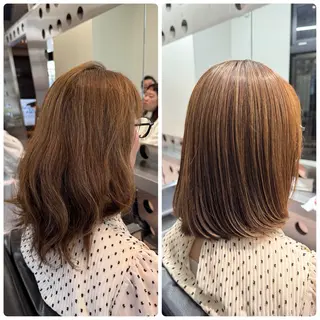 セミロング カラー 北村 岳久翔のヘアスタイル