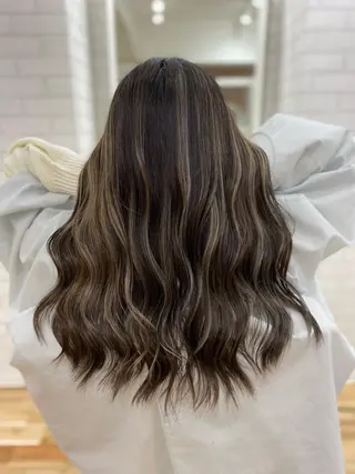 セミロング カラー ヘアアレンジ 久米 治仁のヘアスタイル