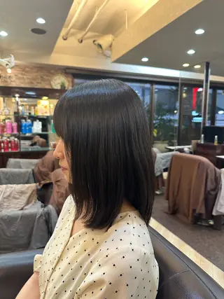 ミディアム 縮毛矯正&髪質改善/ きょうの🐺のヘアスタイル