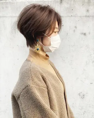ショート カラー 当日予約🆗ショート /ハイライト/松本のヘアスタイル