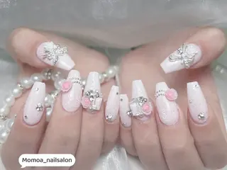 ネイル MoMoA Nail ネイル長さ出し専門店のネイルデザイン