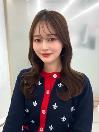 セミロング 顔周り🇰🇷韓国 レイヤー/いづみ💞のヘアスタイル