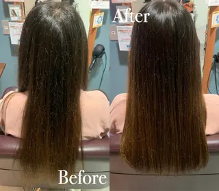 ロング 傷ませない縮毛矯正／ 吉岡 美江のヘアスタイル