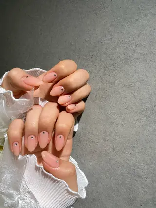 ネイル I-nailロング /ワンホン/キラキラのネイルデザイン