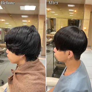 ミディアム パーマ メンズ 🔮メンズ縮毛矯正 毛流れパーマ💎竹永のヘアスタイル