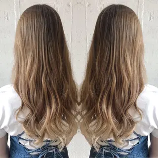 ロング カラー あらき ちさとのヘアスタイル