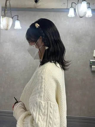 ミディアム ヘアアレンジ 平川 沙季のヘアスタイル