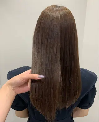 セミロング カラー 🍓韓国ヘア レイヤ ーカット🍓笠原 葵のヘアスタイル