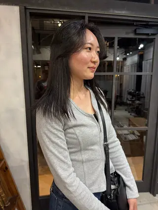 セミロング 薮 夏帆のヘアスタイル