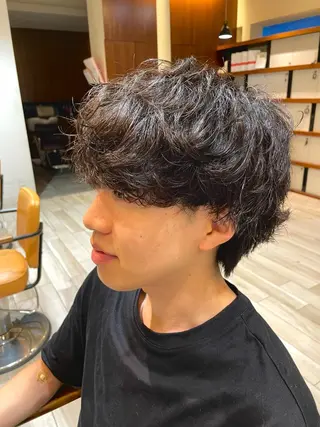 ショート パーマ メンズ パーマ/フェード🔥 佐々木波人のヘアスタイル