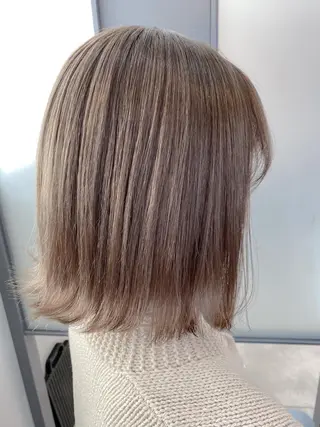 セミロング カラー SALOWIN神戸三宮East店所属・【透明感、艶髪】西村 有司のヘアスタイル