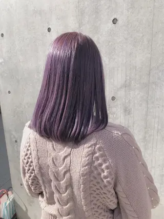 セミロング カラー ブリーチ特化/レイヤ ーカット🥀マサルのヘアスタイル