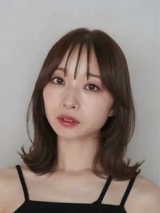 ミディアム レイヤーカット/ くびれヘア佐藤大空のヘアスタイル