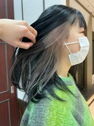 セミロング カラー 立川🫧似合わせ 艶髪✨あんどうゆうかのヘアスタイル