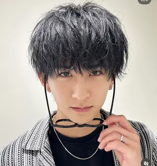 メンズ synergy men's hair所属・kanon本厚木 シースルーマッシュのヘアスタイル