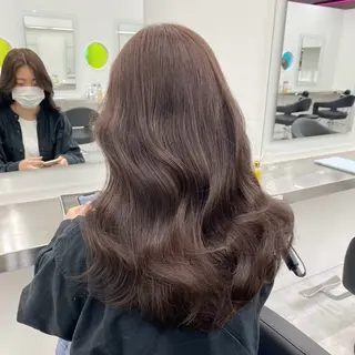 ミディアム ブラウンベージュ🤎 ブリーチなし🤎のヘアスタイル