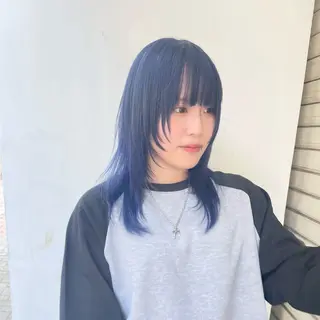 ロング ハイトーン/ ウルフ/suzuhaのヘアスタイル