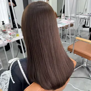 セミロング カラー ヘアアレンジ ブリーチなしカラー /ベージュ/安形翔のヘアスタイル