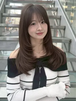 ロング カラー 長島美織 /透明感カラーのヘアスタイル