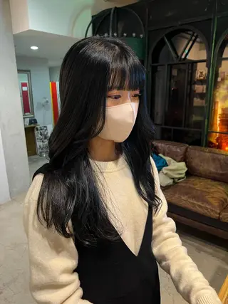 ロング カラー マスダ ミウのヘアスタイル