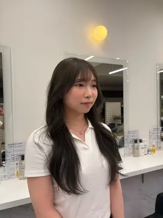 カラー 透明感ベージュ🤎 ナチュラルレイヤーのヘアスタイル