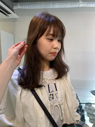 セミロング カラー iroha/ n.w.h🎀のヘアスタイル