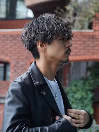 パーマ メンズ 藤平海音/fifth PARKのヘアスタイル