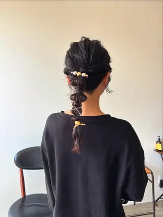 ミディアム ヘアアレンジ plus HAIR いずみのヘアスタイル