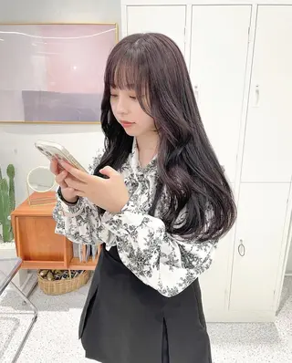 ロング 🎀韓国/艶髪/暗髪 🎀 柚月🫧立川駅のヘアスタイル