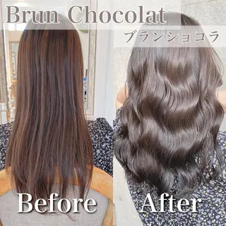 ロング カラー ブリーチなし✨艶髪 カラー𓃲YAGIのヘアスタイル