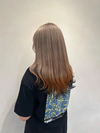 カラー 地毛風ストレート/ ケアカラー/セキネのヘアスタイル