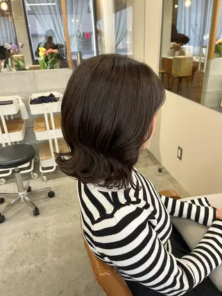 ミディアム カラー 🌼花屋併設🌼 木下奈々望のヘアスタイル