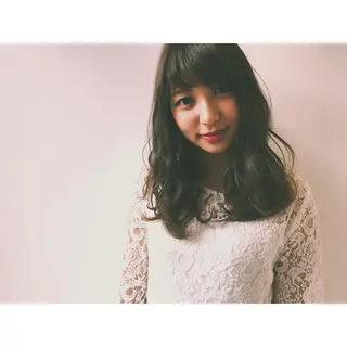 セミロング カラー 日々所属・谷 大地のヘアスタイル