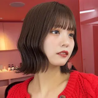 ショート カラー 莉乃/縮毛矯正/髪質 改善/艶カラーのヘアスタイル