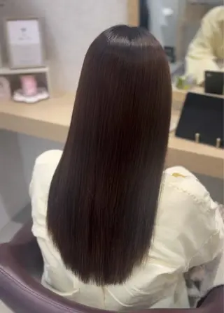 ロング パーマ suzuka/透明感 カラー 美髪縮毛矯正のヘアスタイル