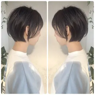 ショート カラー 京都大人女性ショート 徒歩1分/秋山のヘアスタイル