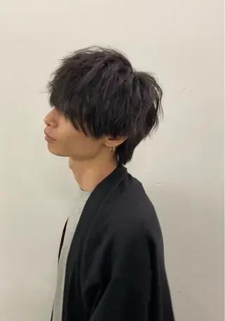 メンズ メンズ レイヤー ウルフ 弓木啓輔のヘアスタイル