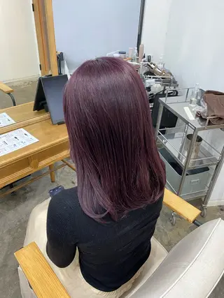 セミロング カラー 透明感ワンカラー梅田 ダブルカラー/川上のヘアスタイル