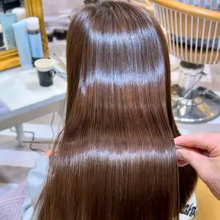 ロング カラー 髪質改善【縮毛矯正】 美髪ボブを量産する人のヘアスタイル