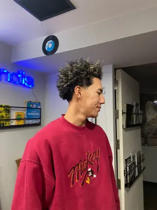 ショート パーマ メンズ 上田理髪店所属・💈Renma💈 【fade】必見‼️のヘアスタイル