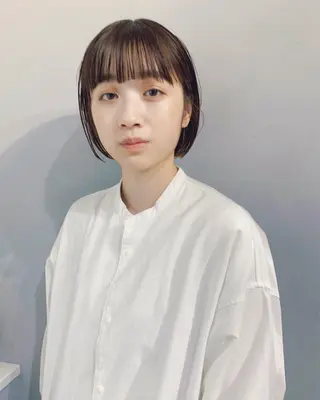 ショート カラー ボブパーマコテ巻き風 パーマNo1深江秀平のヘアスタイル