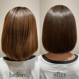 ミディアム 韓国風ﾊﾟｰﾏ❁﻿ fu-ka❁艶ｶﾗｰのヘアスタイル